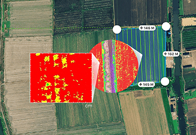 センシングドローンP4 MULTISPECTRALの画像データイメージ