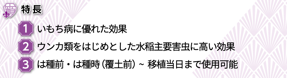 ハコナイト粒剤の特長